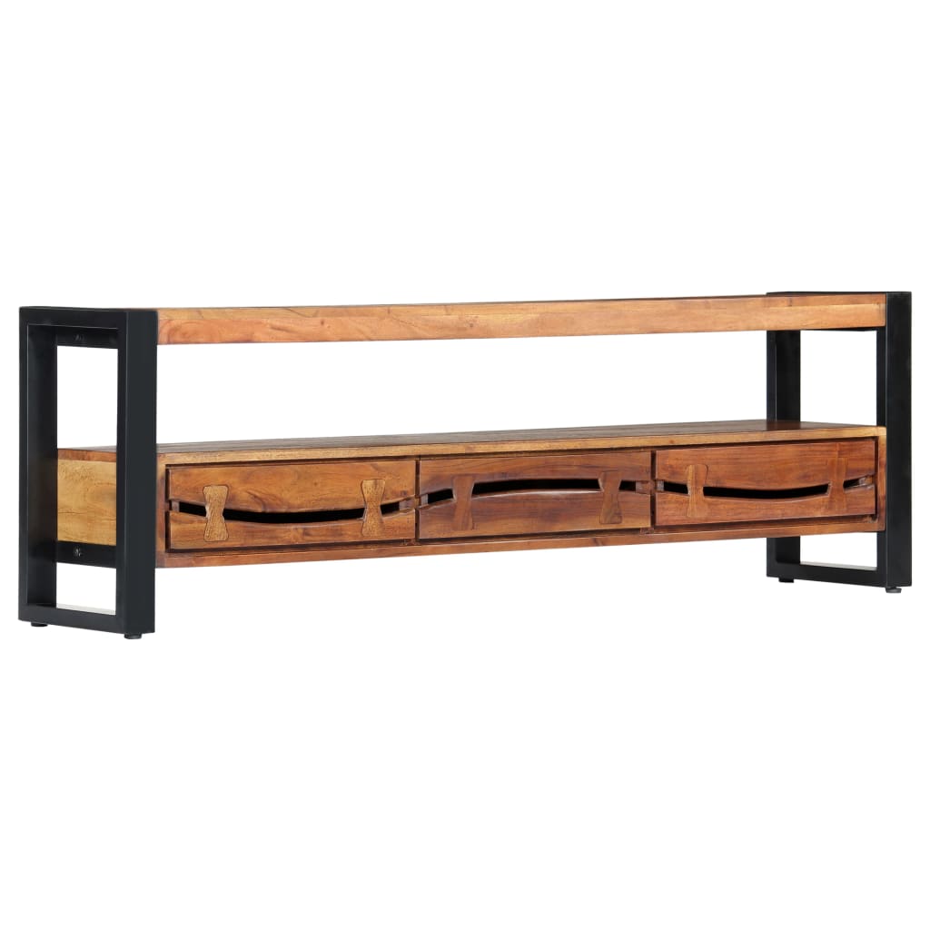 Έπιπλο Τηλεόρασης 140 x 30 x 45 εκ. από Μασίφ Ξύλο Ακακίας 11