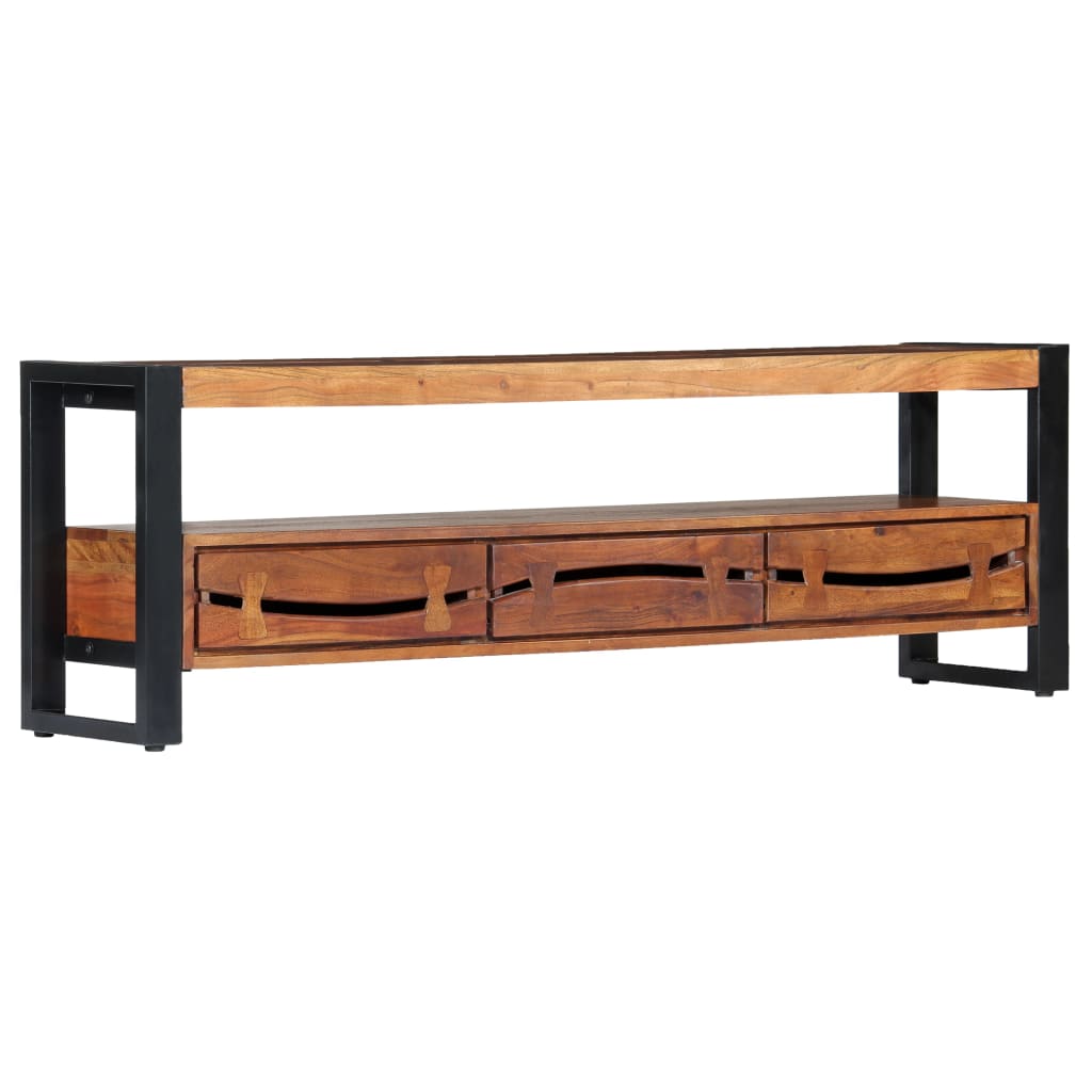 Έπιπλο Τηλεόρασης 140 x 30 x 45 εκ. από Μασίφ Ξύλο Ακακίας 9