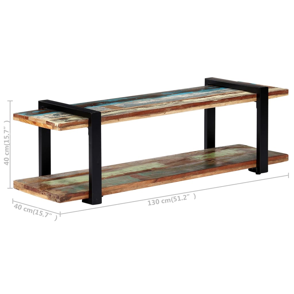 Έπιπλο Τηλεόρασης 130 x 40 x 40 εκ. από Μασίφ Ανακυκλωμένο Ξύλο 6