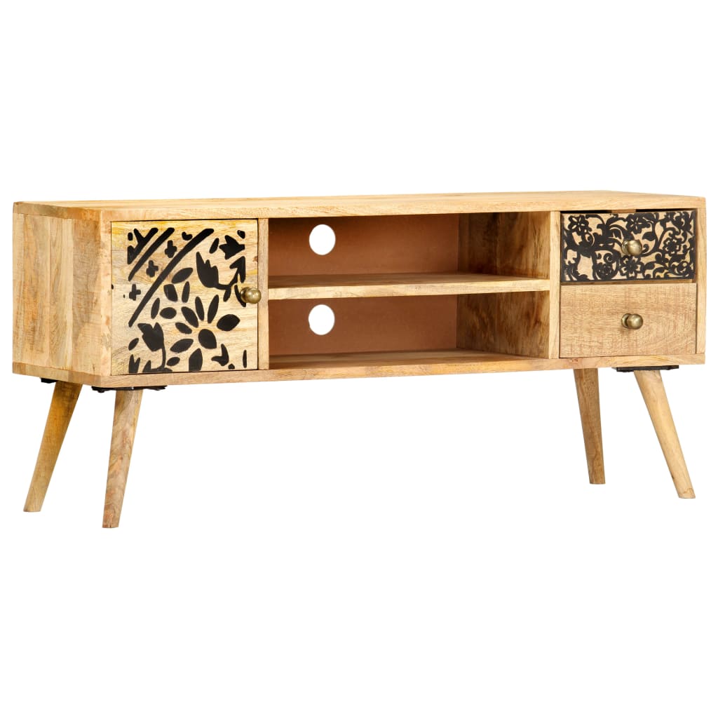 Έπιπλο Τηλεόρασης 100 x 30 x 45 εκ. από Μασίφ Ξύλο Μάνγκο 12
