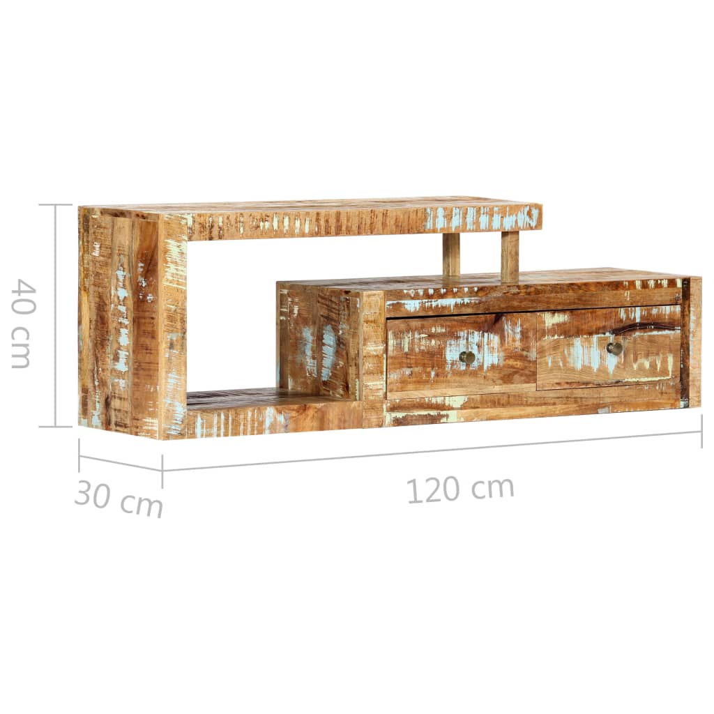 Έπιπλο Τηλεόρασης 120 x 30 x 40 εκ. από Μασίφ Ανακυκλωμένο Ξύλο 9