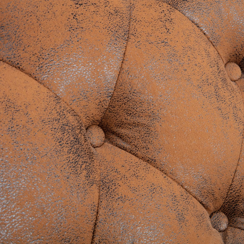 Ανάκλιντρο Καφέ από Συνθετικό Καστόρι 7