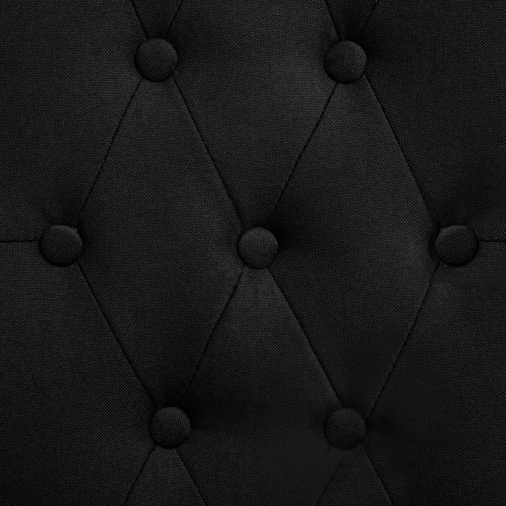 Καρέκλες Τραπεζαρίας 2 τεμ. Μαύρες Υφασμάτινες 7