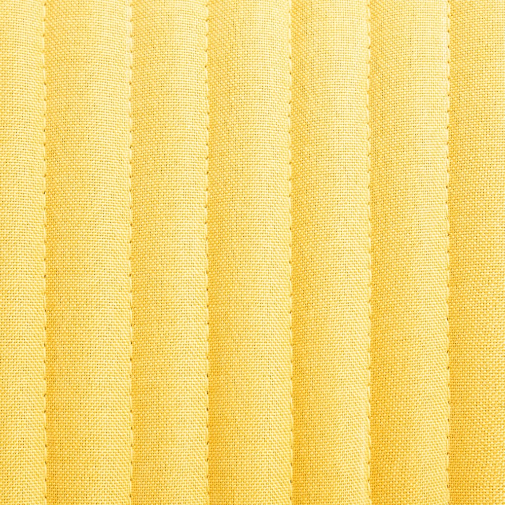 Καρέκλες Τραπεζαρίας 2 τεμ Κίτρινες Υφασμάτινες 7