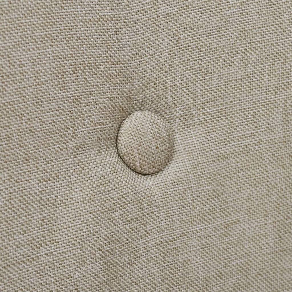 Καρέκλες Τραπεζαρίας 4 τεμ. Μπεζ Υφασμάτινες / Μασίφ Ξύλο Δρυός 5