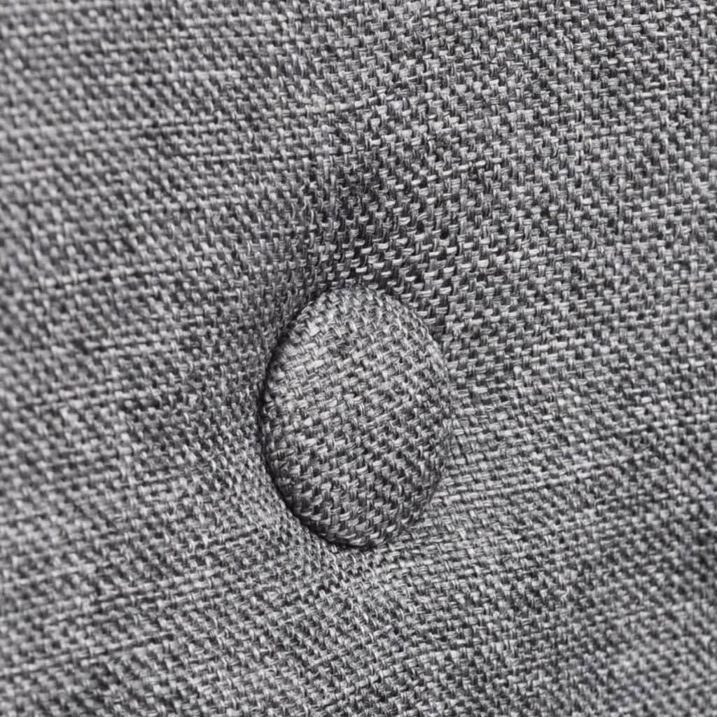 Καρέκλες Τραπεζαρίας 4 τεμ Ανοιχτό Γκρι Ύφασμα/Μασίφ Ξύλο Δρυός 5