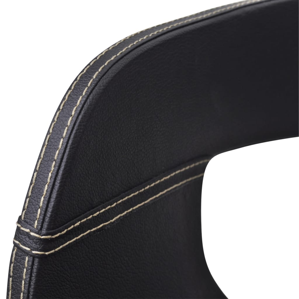 Καρέκλες Τραπεζαρίας 2 τεμ. Μαύρες Λυγισμ. Ξύλο/Συνθετικό Δέρμα 4