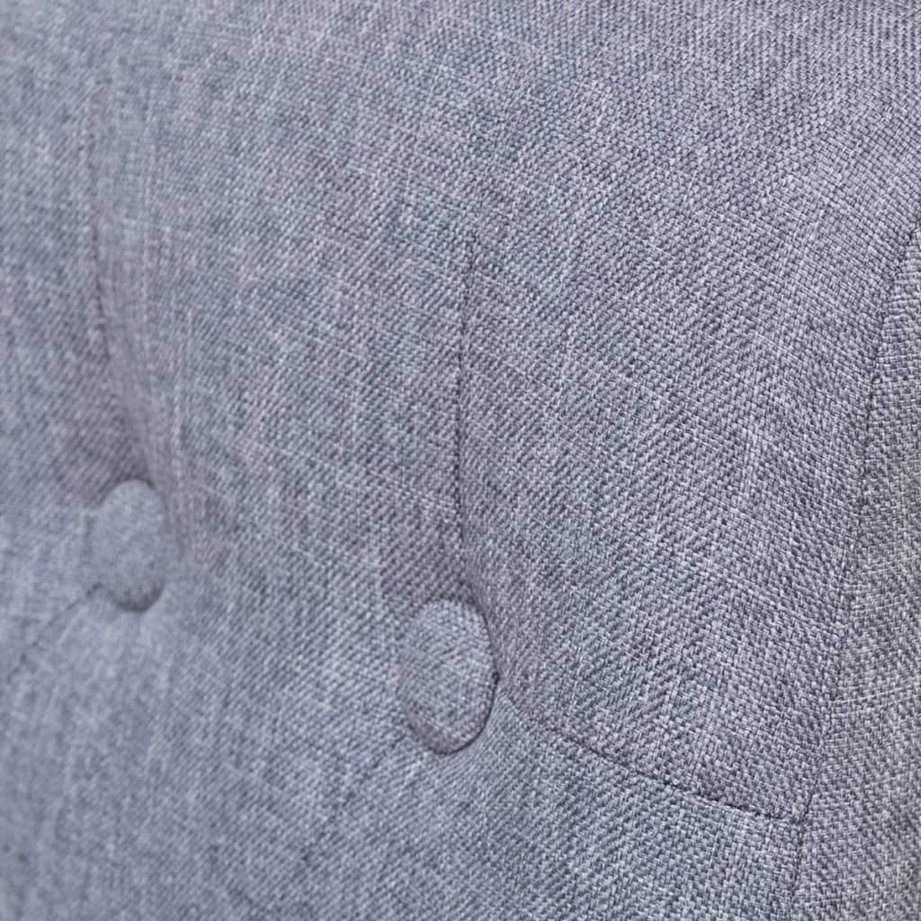 Καρέκλες Τραπεζαρίας 4 τεμ. Ανοιχτό Γκρι Υφασμάτινες 5