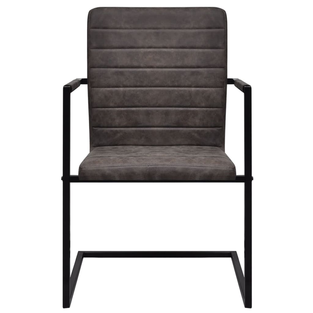 Καρέκλες Τραπεζαρίας «Πρόβολος» 6 τεμ. Καφέ από Συνθετικό Δέρμα 3