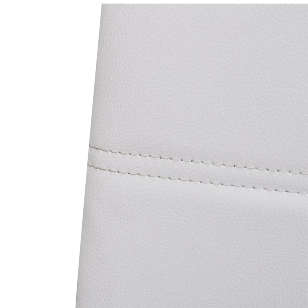 Καρέκλες Τραπεζαρίας «Πρόβολος» 6 τεμ. Λευκές Συνθετικό Δέρμα 6