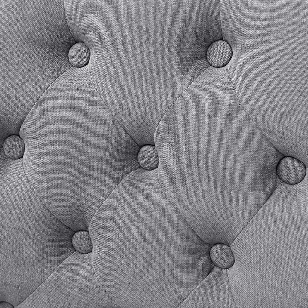 Καρέκλες Τραπεζαρίας 4 τεμ. Ανοιχτό Γκρι Υφασμάτινες 5