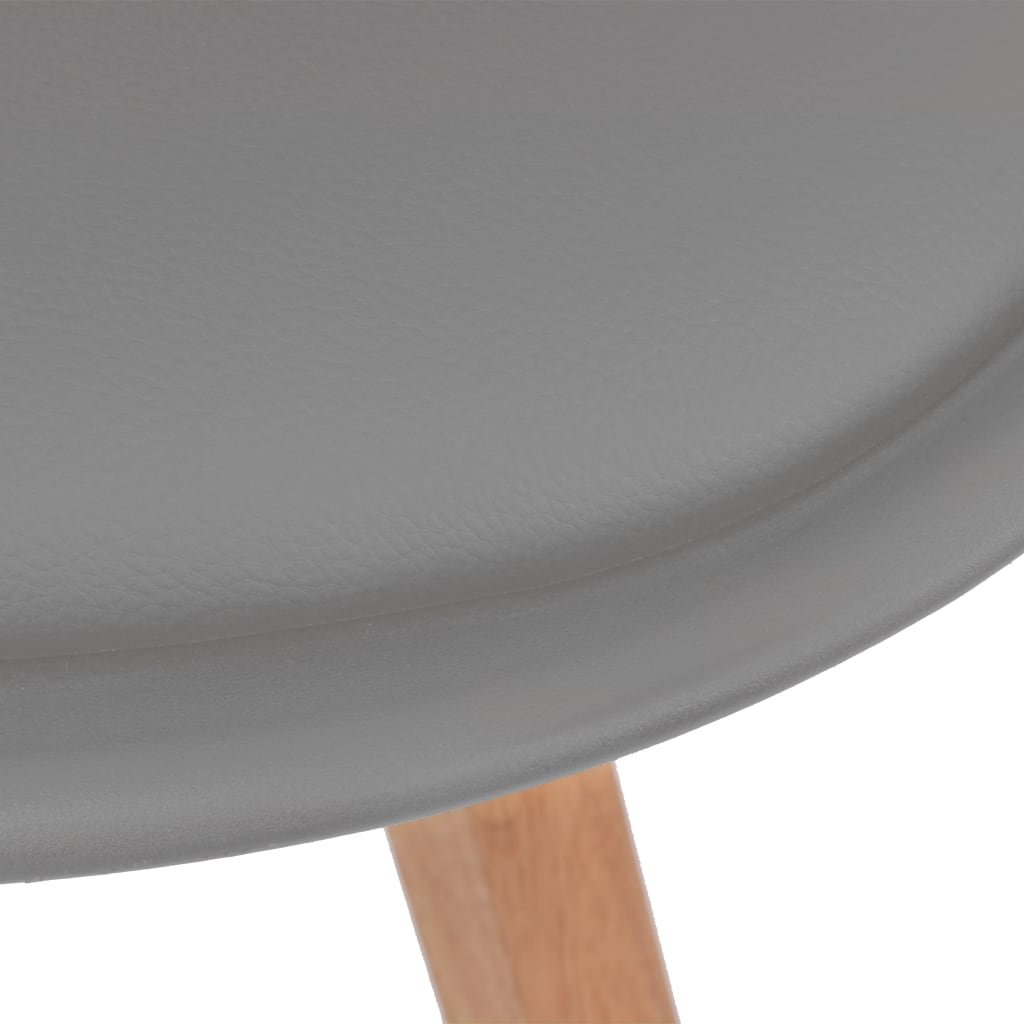 Καρέκλες Τραπεζαρίας 6 τεμ. Γκρι Πλαστικές 5