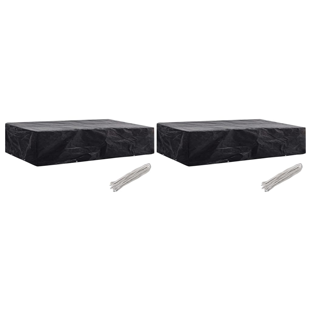 Καλύμματα Ξαπλώστρας 2 τεμ. με 8 Κρίκους 218 x 77 x 55 εκ. 1