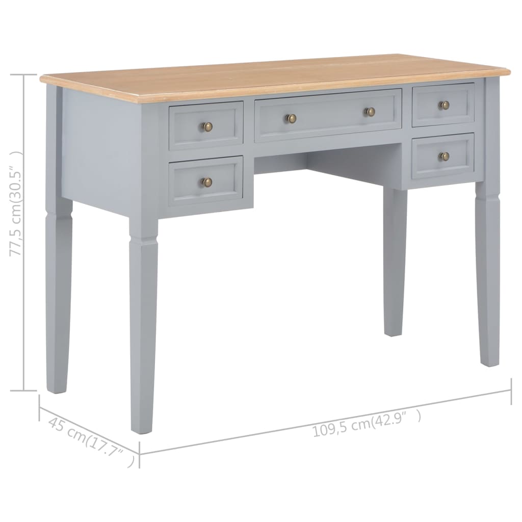 Γραφείο Γκρι 109,5 x 45 x 77,5 εκ. Ξύλινο 8