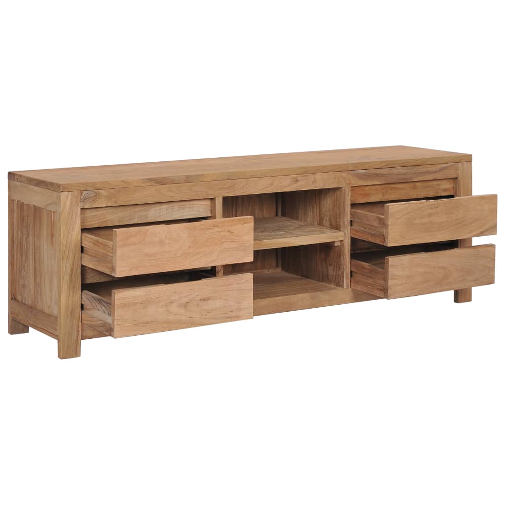 Έπιπλο Τηλεόρασης 115x30x40 εκ. από Μασίφ Ξύλο Teak 3