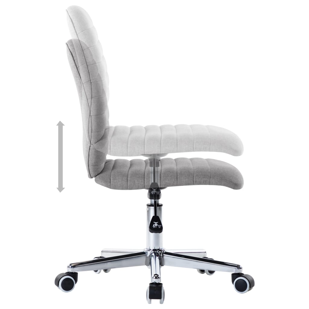 Καρέκλες Τραπεζαρίας 2 τεμ Ανοιχτό Γκρι Υφασμάτινες 6