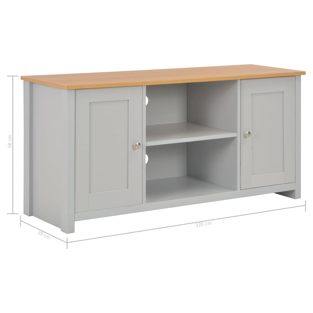 Έπιπλο Τηλεόρασης Γκρι 120 x 39 x 58 εκ. 9