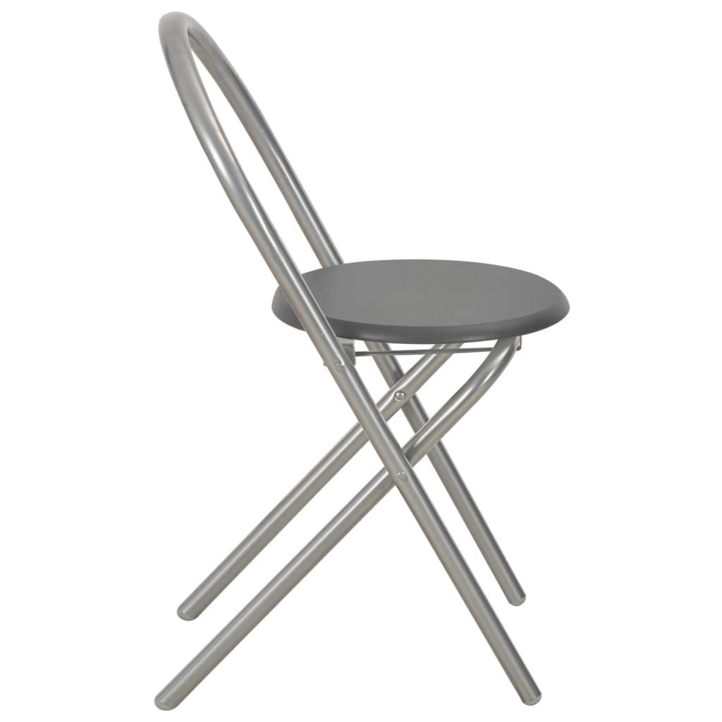 Σετ Τραπεζαρίας Πτυσσόμενο με Ραφιέρα 3 τεμ. Μαύρο MDF & Ατσάλι 10