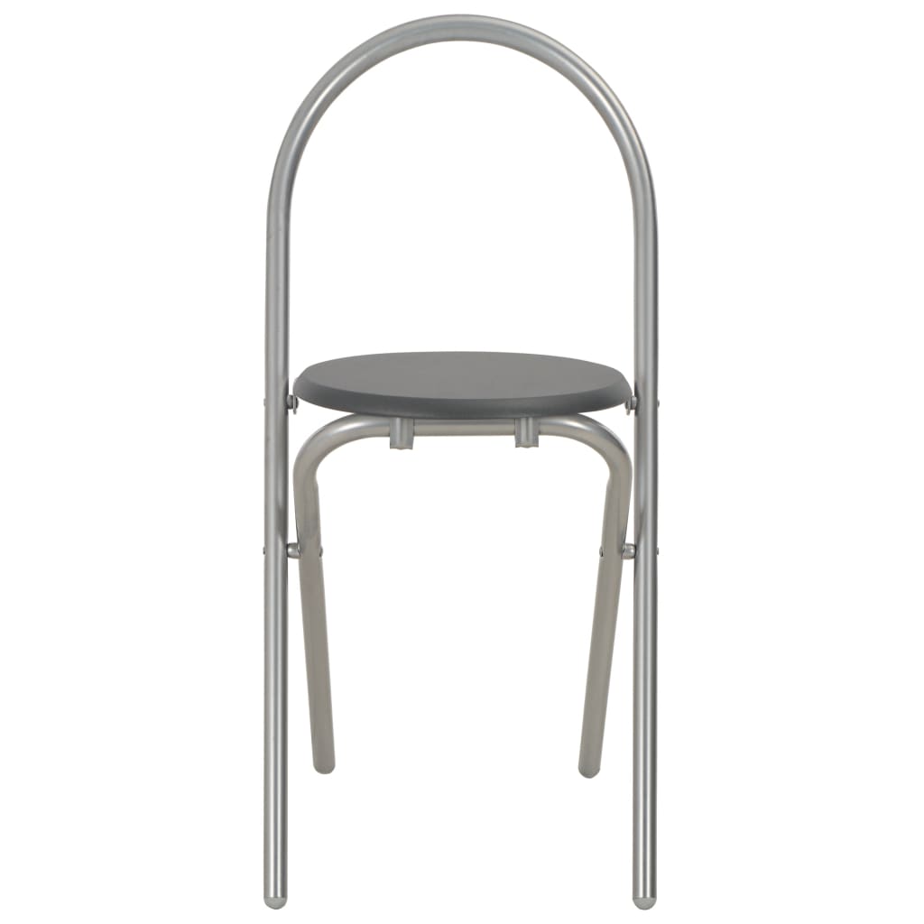 Σετ Τραπεζαρίας Πτυσσόμενο με Ραφιέρα 3 τεμ. Μαύρο MDF & Ατσάλι 11