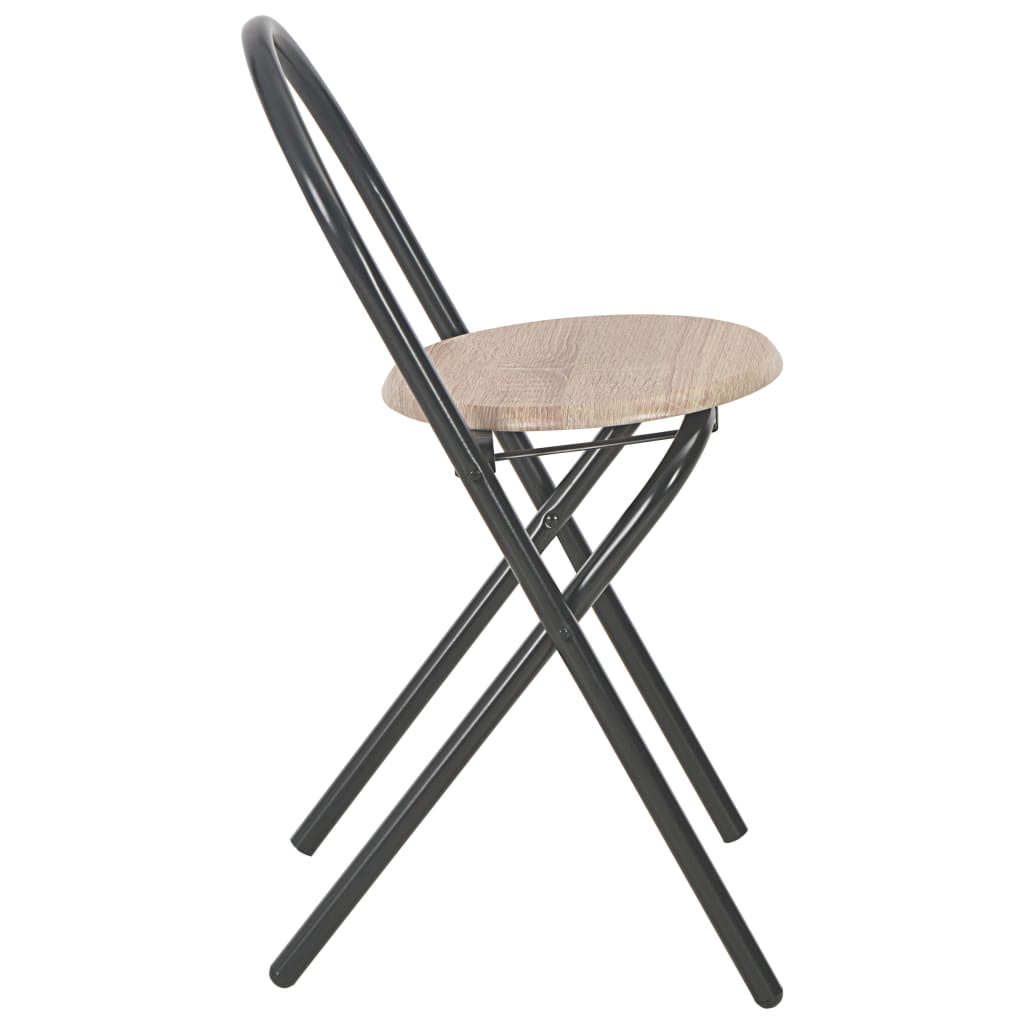 Σετ Τραπεζαρίας Πτυσσόμενο με Ραφιέρα 3 τεμ. MDF & Ατσάλι 10