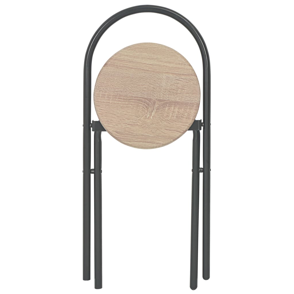 Σετ Τραπεζαρίας Πτυσσόμενο με Ραφιέρα 3 τεμ. MDF & Ατσάλι 12