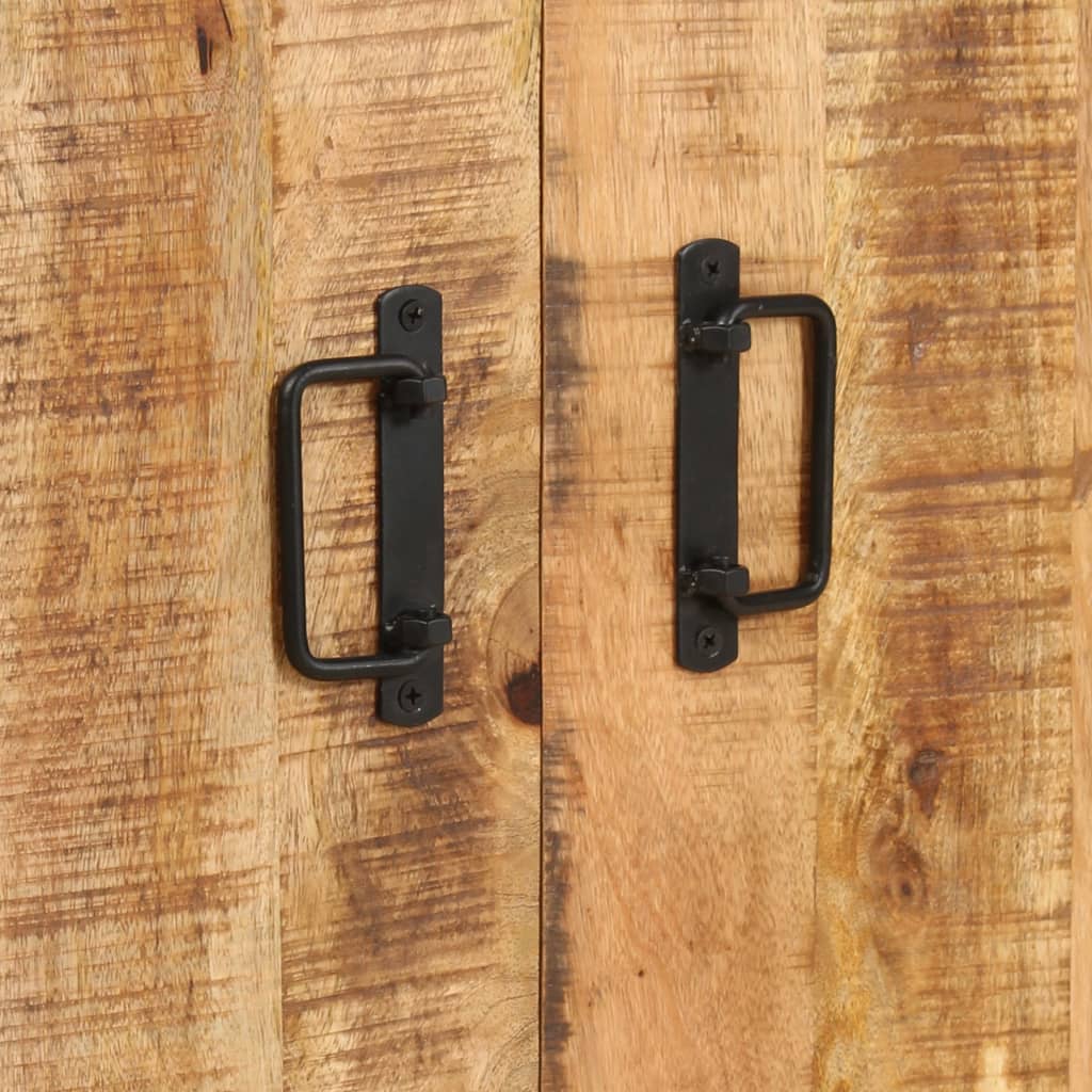 Βιβλιοθήκη με 4 Επίπεδα 80x30x180 εκ. Ακατέργαστο Ξύλο Μάνγκο 5