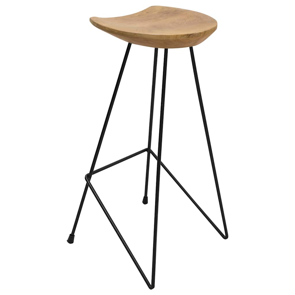 Σκαμπό Μπαρ 2 τεμ. από Μασίφ Ξύλο Teak 6