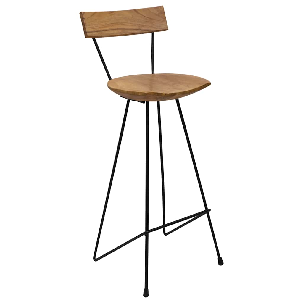 Σκαμπό Μπαρ 2 τεμ. από Μασίφ Ξύλο Teak 2