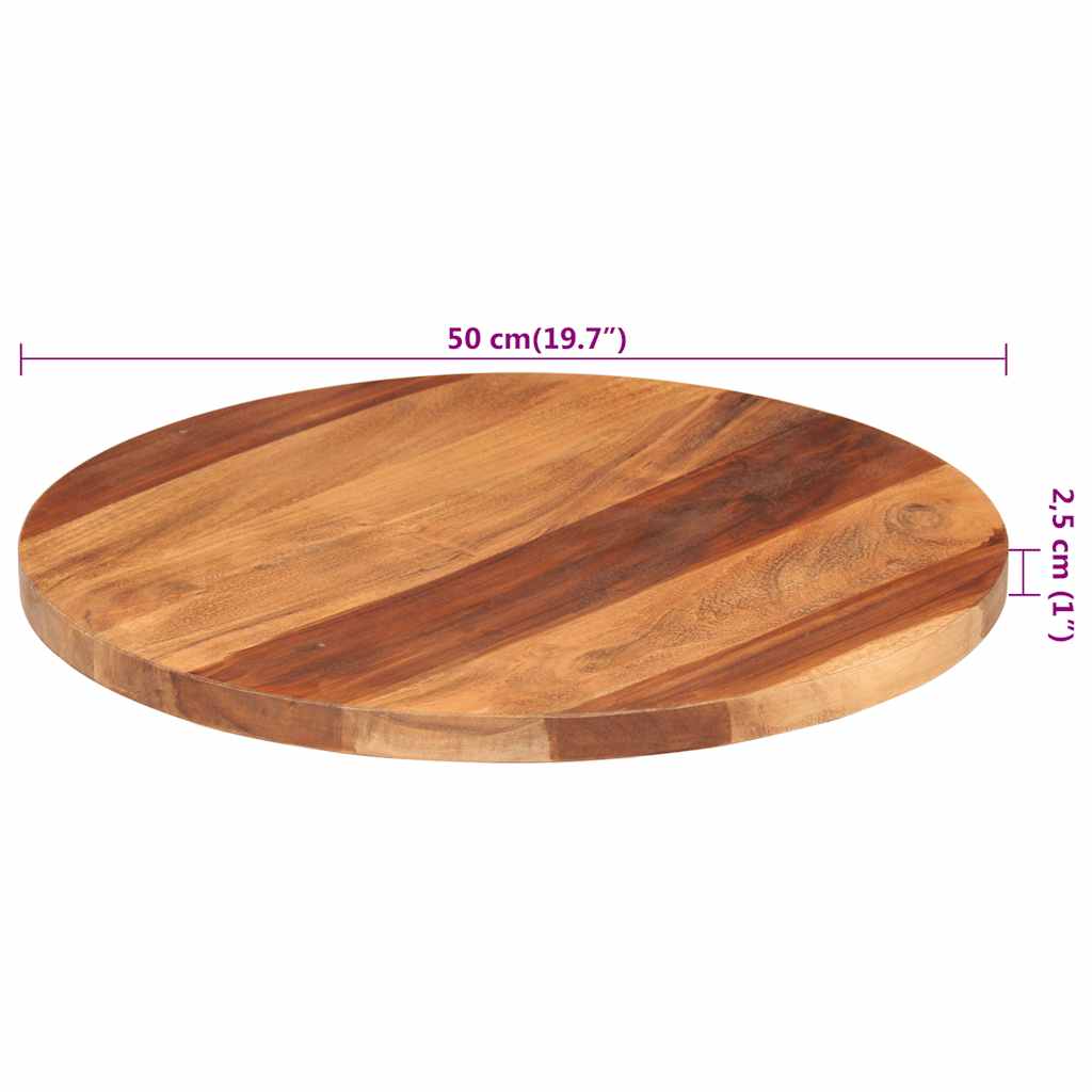 Επιφάνεια Τραπεζιού Στρογγυλή 25-27 χιλ. 50 εκ. Ξύλο Ακακίας 5