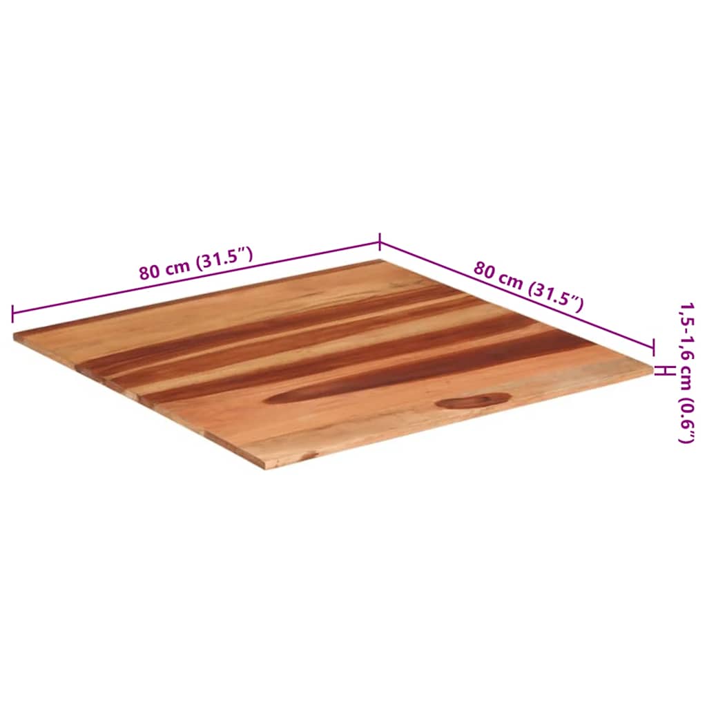 Επιφάνεια Τραπεζιού Στρογγυλή 15-16 χιλ. 80x80 εκ. Ξύλο Ακακίας 8