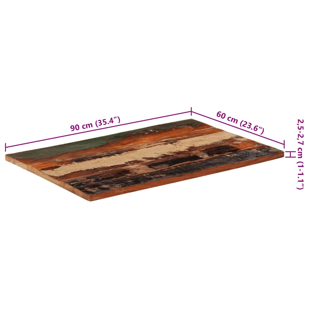 Επιφάνεια Τραπεζιού Ορθ. 60x90 εκ 25-27 χιλ Μασίφ Ανακ. Ξύλο 11