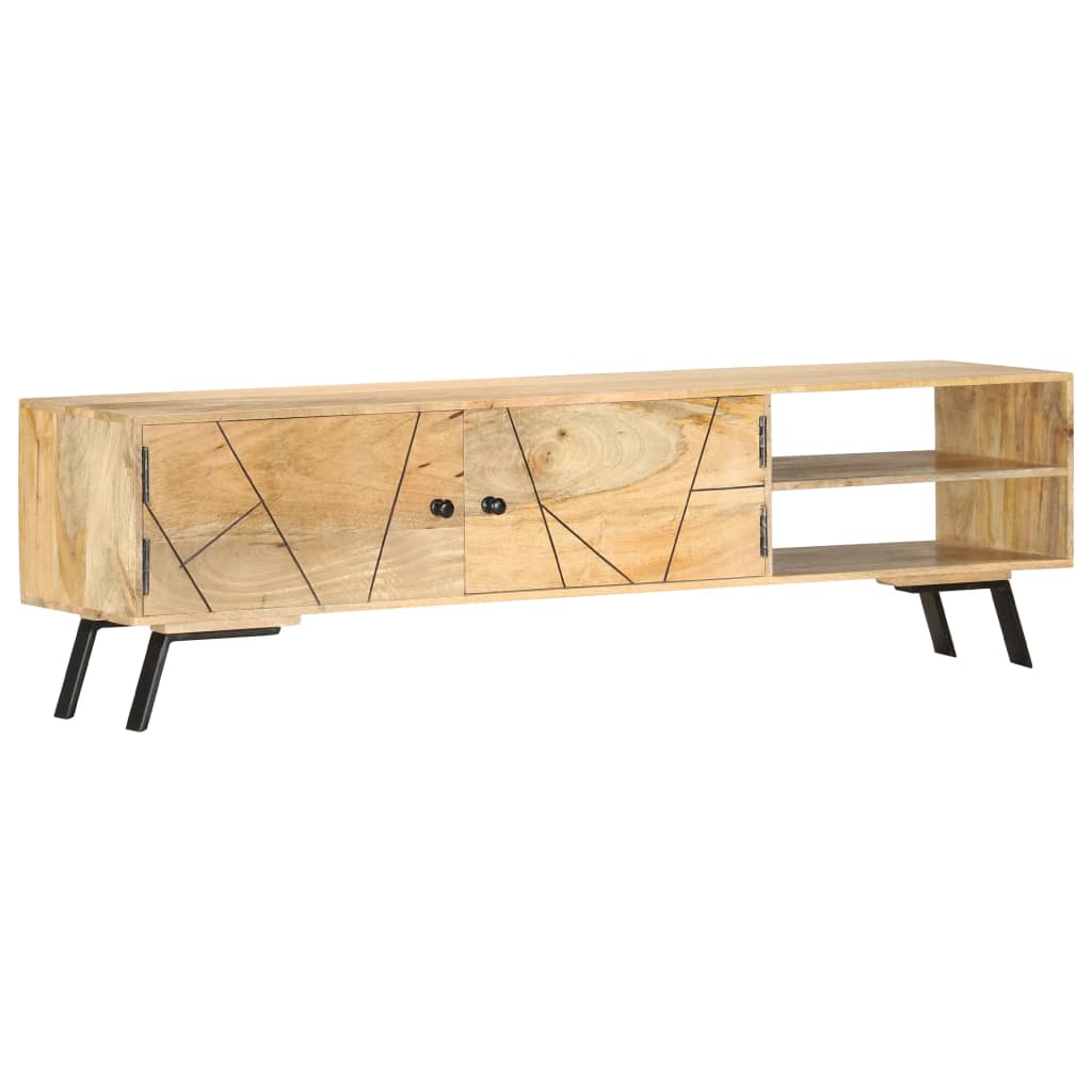 Έπιπλο Τηλεόρασης 140 x 30 x 40 εκ. από Μασίφ Ξύλο Μάνγκο 8