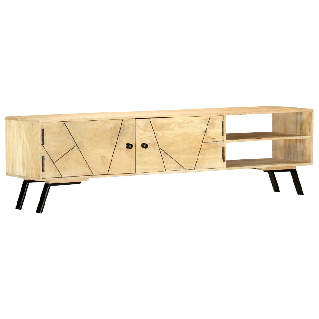 Έπιπλο Τηλεόρασης 140 x 30 x 40 εκ. από Μασίφ Ξύλο Μάνγκο 9