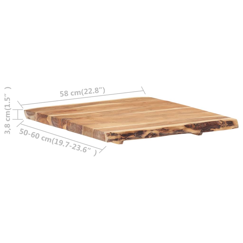 Επιφάνεια Τραπεζιού 58 x (50-60) x 3,8 εκ. Μασίφ Ξύλο Ακακίας 3
