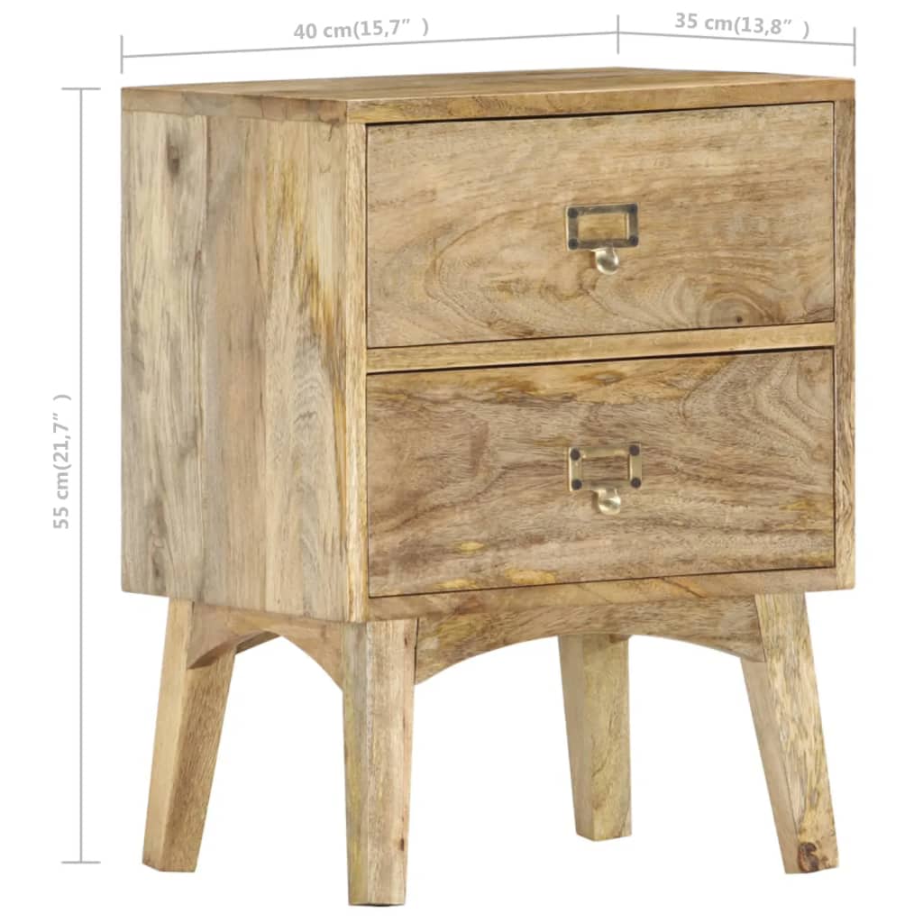 Κομοδίνο 40 x 35 x 55 εκ. από Μασίφ Ξύλο Μάνγκο 7