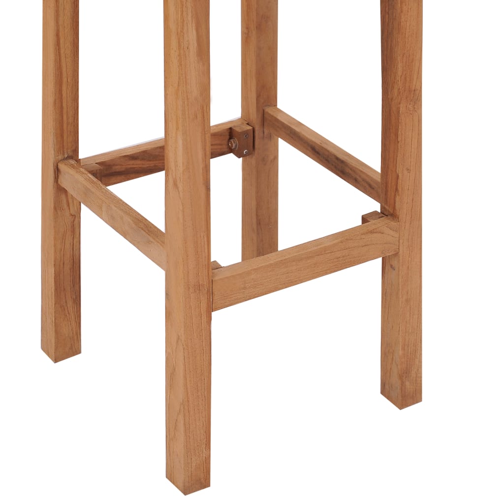 Σκαμπό Μπαρ 2 τεμ. από Μασίφ Ξύλο Teak 4