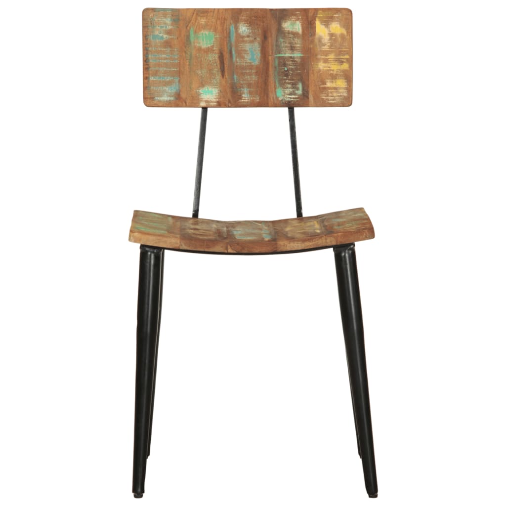 Καρέκλες Τραπεζαρίας 2 τεμ. από Μασίφ Ανακυκλωμένο Ξύλο 4
