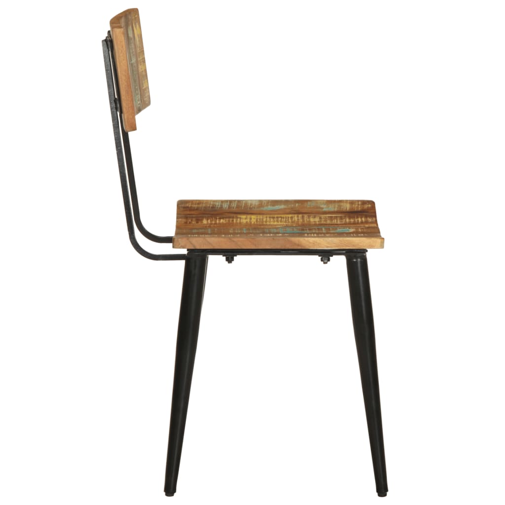 Καρέκλες Τραπεζαρίας 2 τεμ. από Μασίφ Ανακυκλωμένο Ξύλο 5