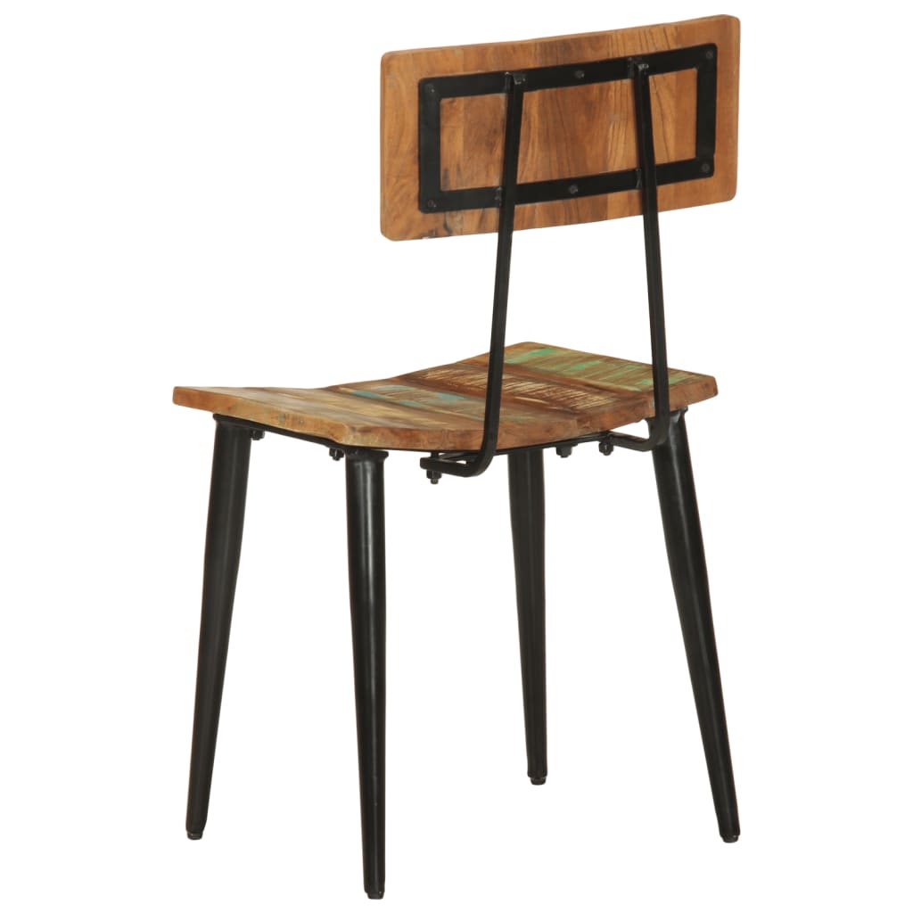 Καρέκλες Τραπεζαρίας 2 τεμ. από Μασίφ Ανακυκλωμένο Ξύλο 6