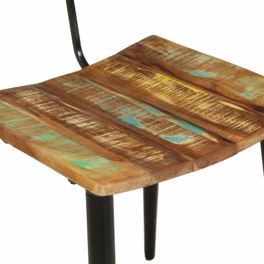 Καρέκλες Τραπεζαρίας 2 τεμ. από Μασίφ Ανακυκλωμένο Ξύλο 9