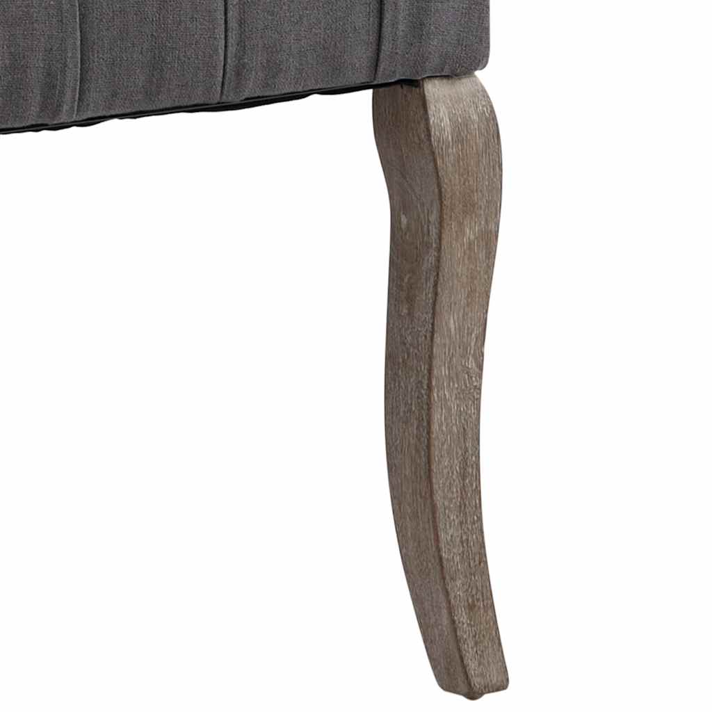 Καρέκλες Τραπεζαρίας 2 τεμ. Γκρι Υφασμάτινες με Λινό Σχέδιο 6