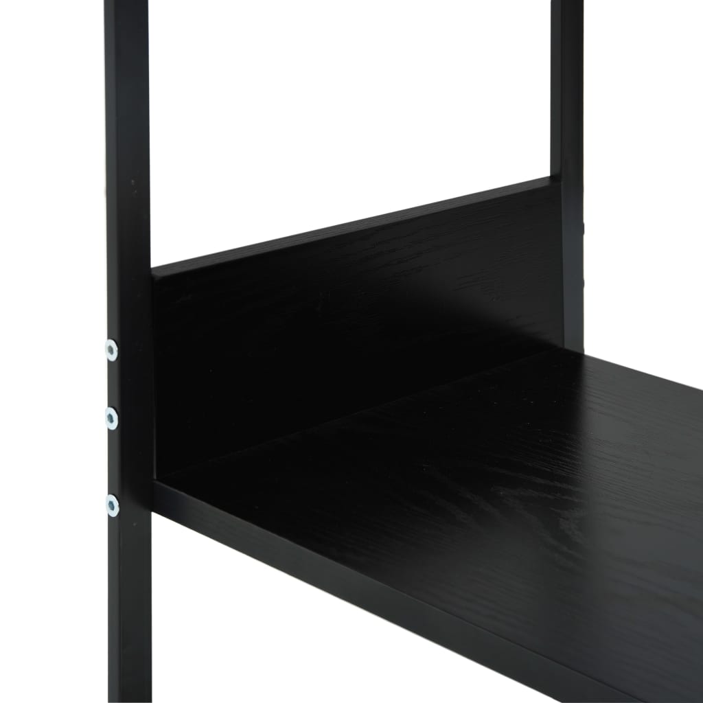 Ραφιέρα Ίσια Μικρή Μαύρη 33,5x39,6x79,7 εκ. Επεξ. Ξύλο 5