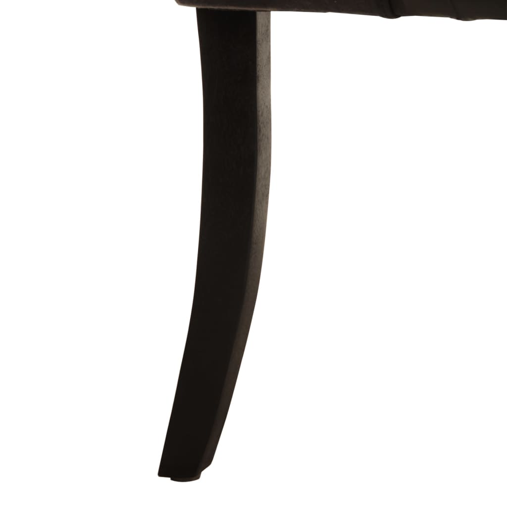 Καρέκλες Τραπεζαρίας 2 τεμ. Μαύρες από Γνήσιο Δέρμα Κατσίκας 8