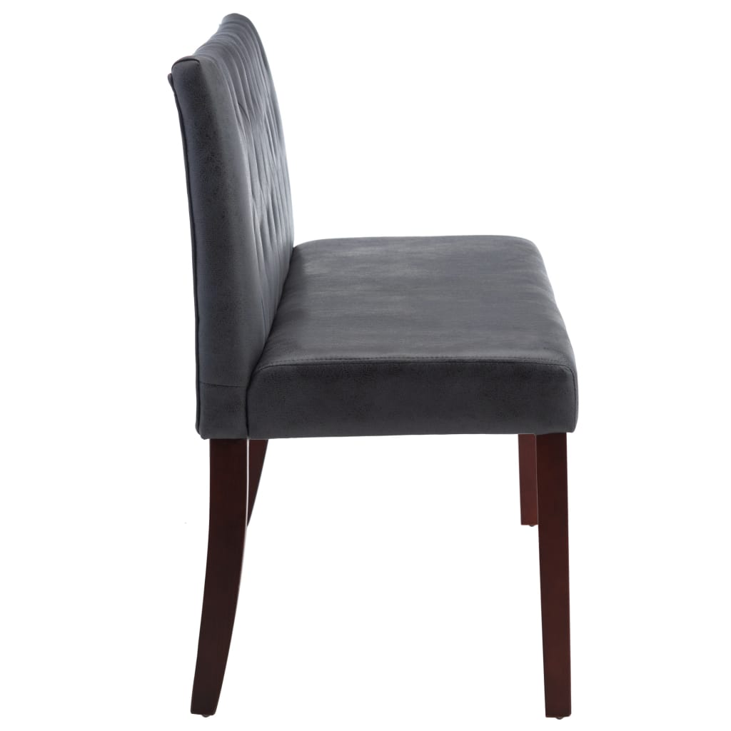 Παγκάκι Γκρι 148,5 εκ. από Συνθετικό Καστόρι 4