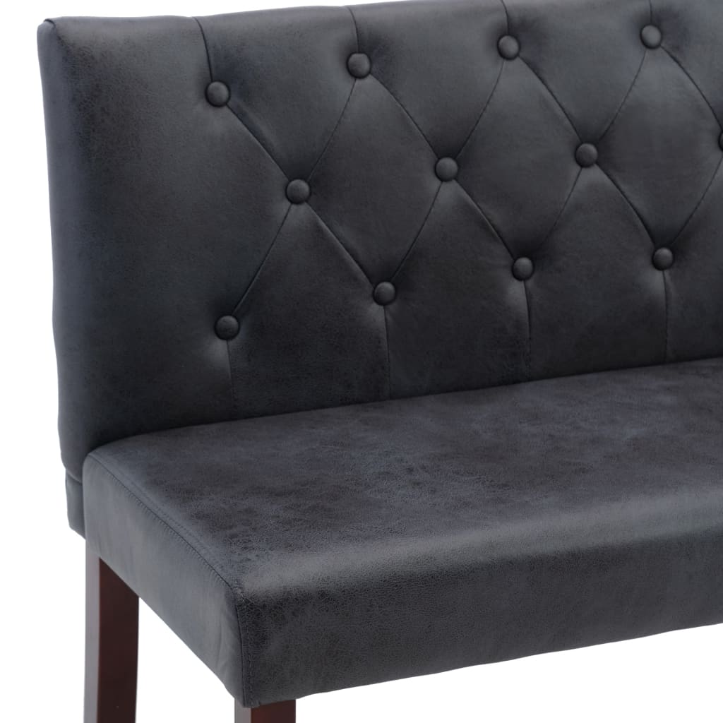 Παγκάκι Γκρι 148,5 εκ. από Συνθετικό Καστόρι 6