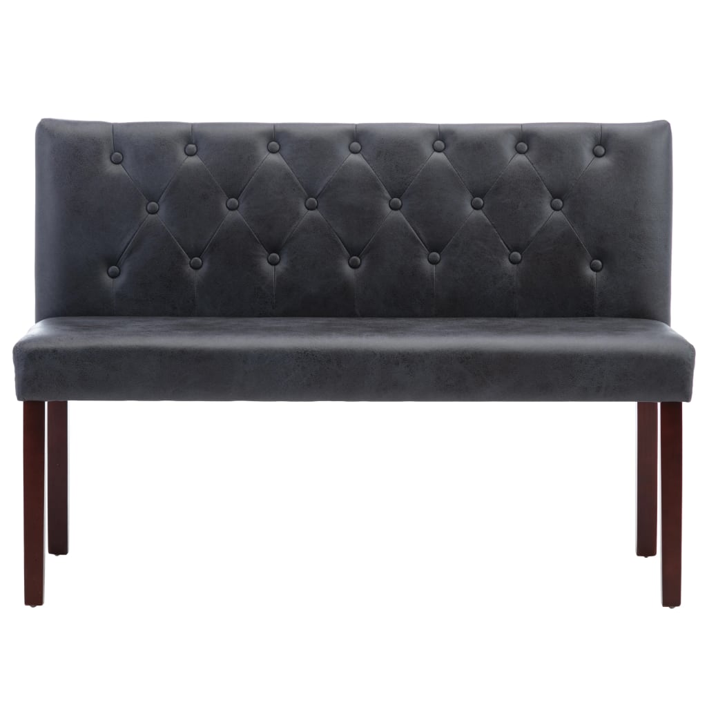 Παγκάκι Γκρι 120 εκ. από Συνθετικό Καστόρι 3