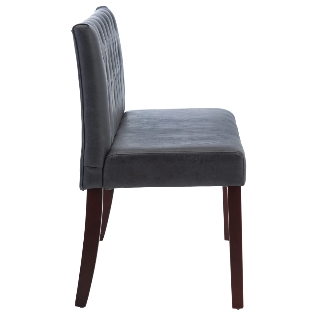 Παγκάκι Γκρι 120 εκ. από Συνθετικό Καστόρι 4