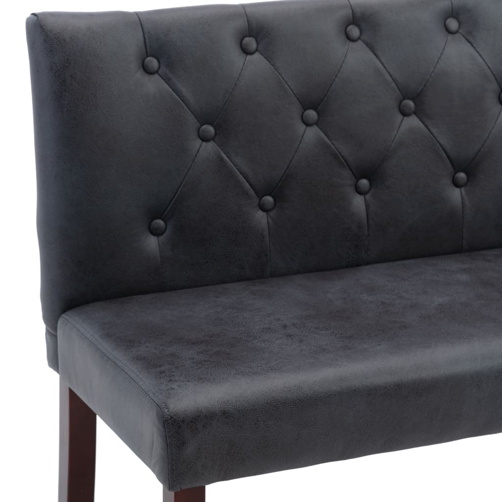 Παγκάκι Γκρι 120 εκ. από Συνθετικό Καστόρι 6