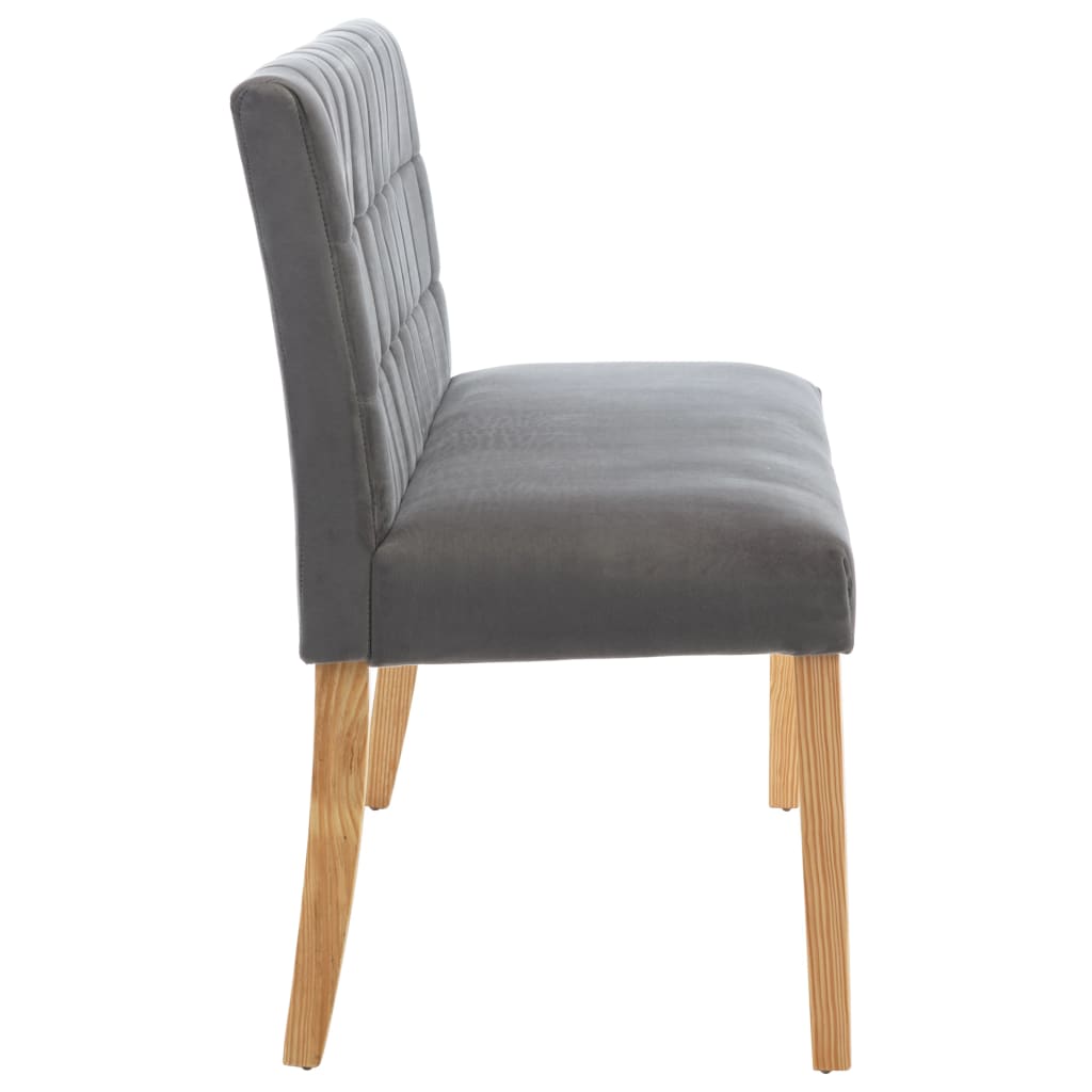 Παγκάκι Γκρι 140 εκ. Βελούδινο 4