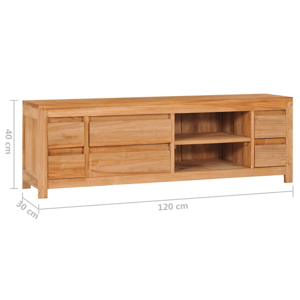 Έπιπλο Τηλεόρασης 120 x 30 x 40 εκ. από Μασίφ Ξύλο Teak 8